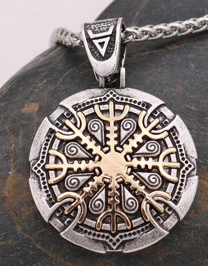 Viking Odin Snowflake Rune Necklace