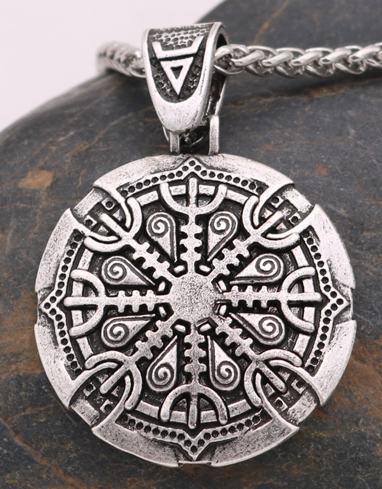 Viking Odin Snowflake Rune Necklace