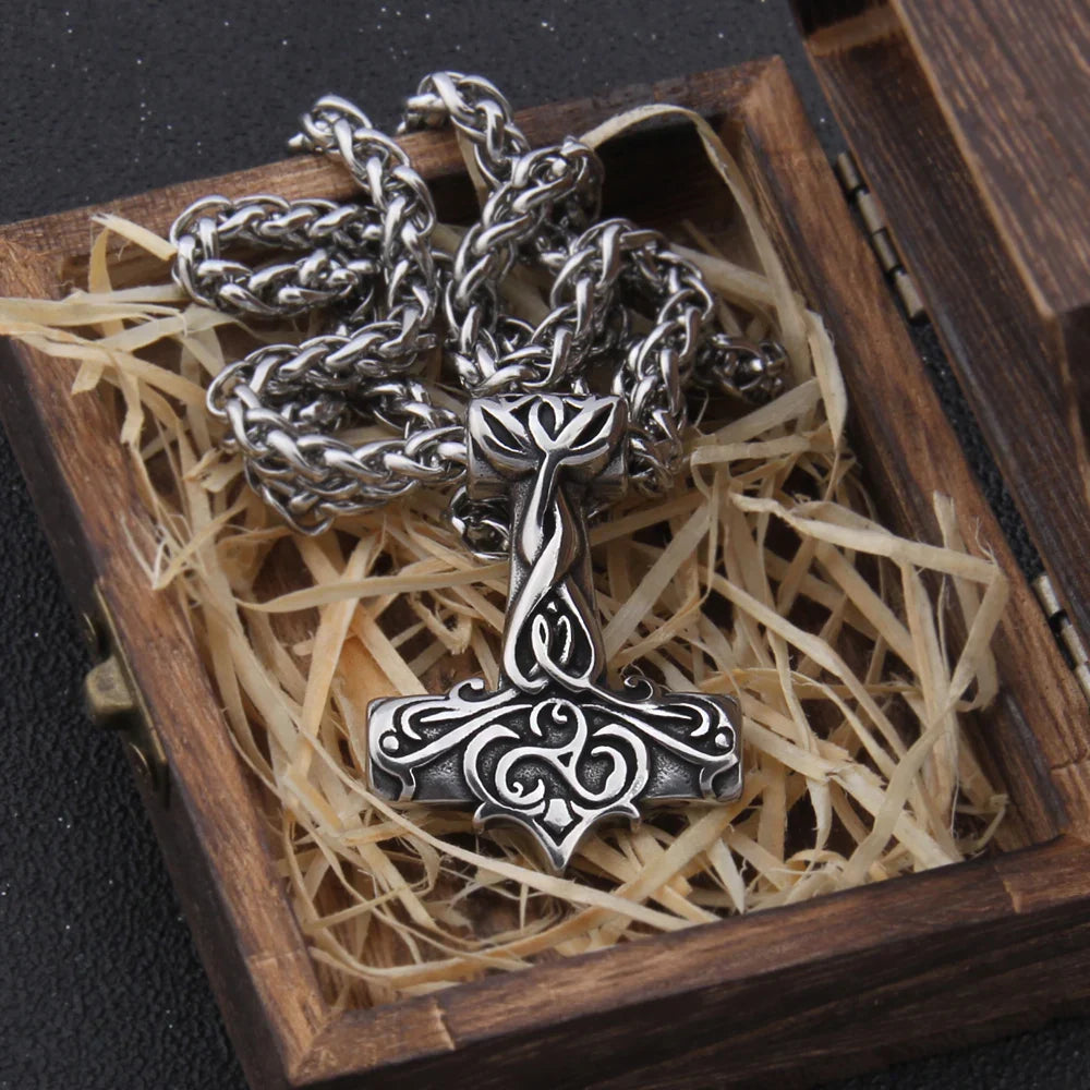 Mix Gold Color Mjolnir Necklace