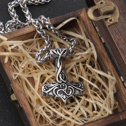 Mix Gold Color Mjolnir Necklace