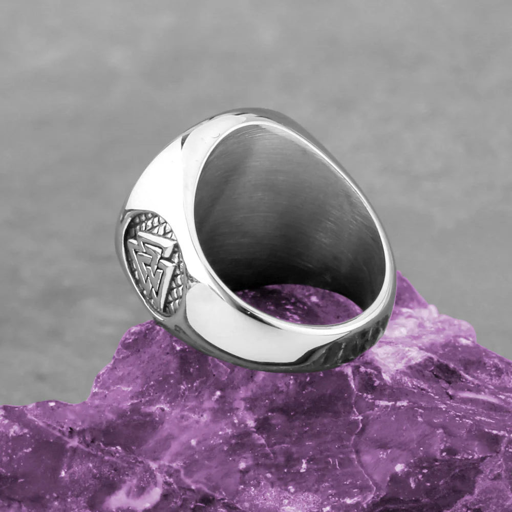 Viking Odin Triangular Rune Ring