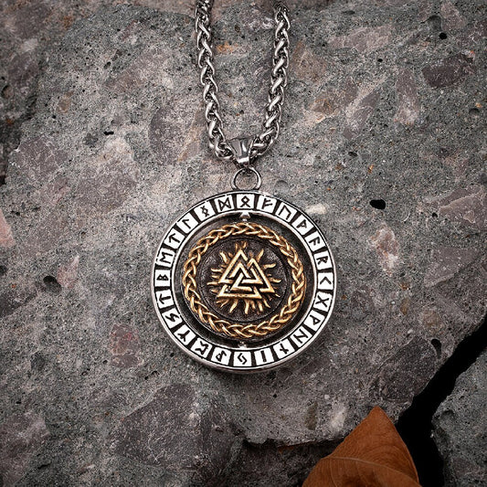 Viking Rotation Compass Necklace