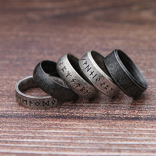 Nordic Viking Runes Ring