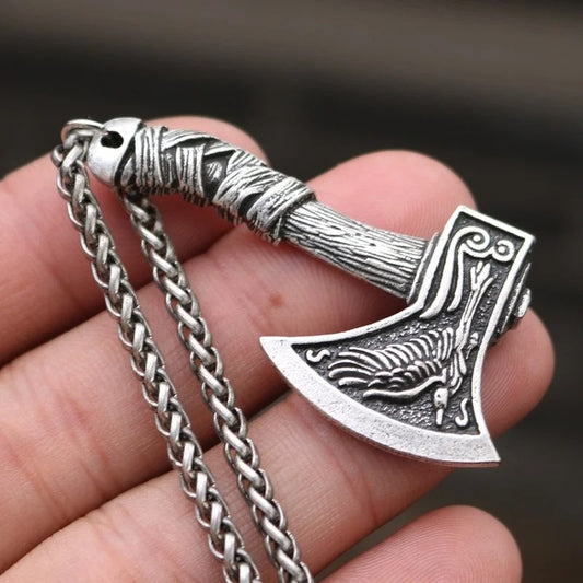 Viking Battle Axe Pendant Necklace – Norse Warrior Spirit