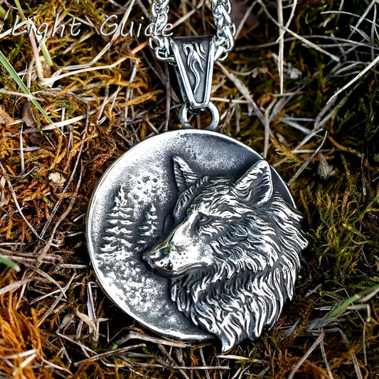 Wolf Silver Necklace