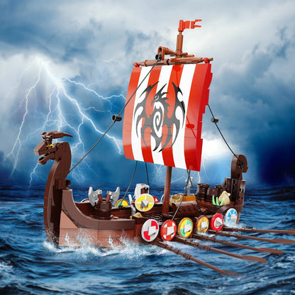 Viking Longship Building Blocks - 463 Pcs