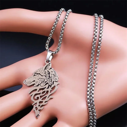 Viking Wolf Pendant Necklace – Symbol of Loyalty and Power