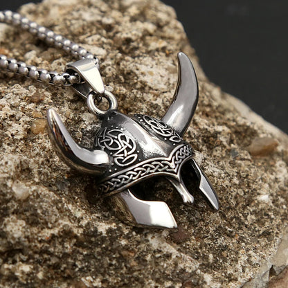 Nordic Viking Alloy Helmet Necklace