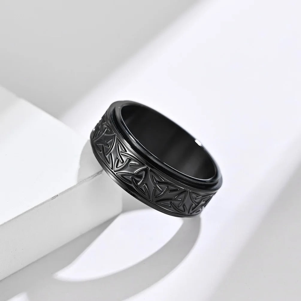 Celtic Knot Rune Ring – Viking Men's Anxiety Relief Spinning Ring