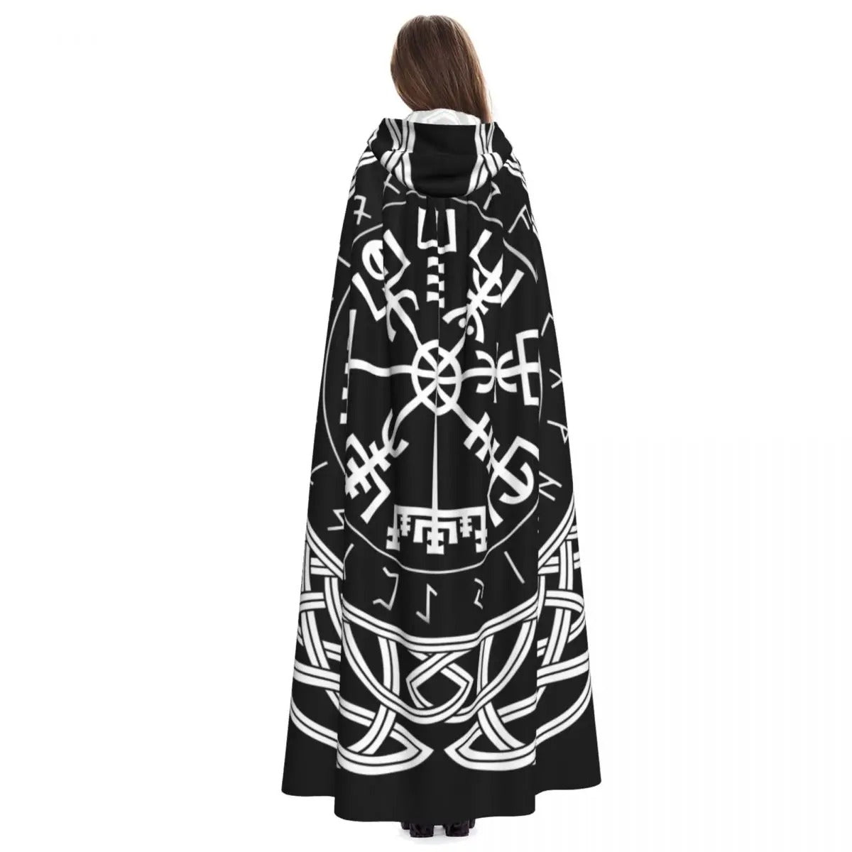 Unisex Viking Witch Cloak - Hooded Norse Cape for Cosplay