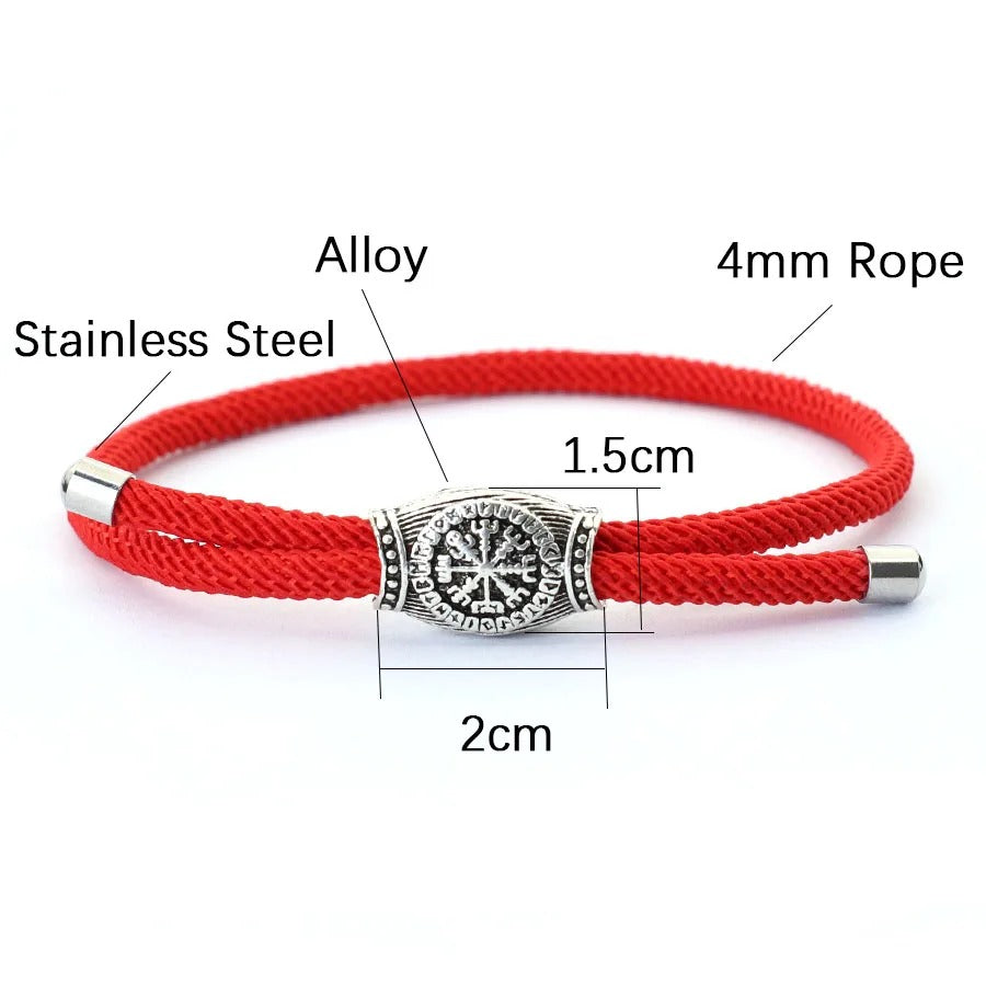 Handmade Adjustable Rope compass Bracelet