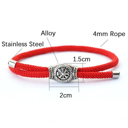 Handmade Adjustable Rope compass Bracelet