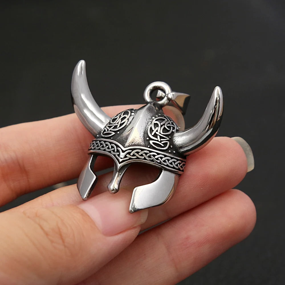 Nordic Viking Alloy Helmet Necklace