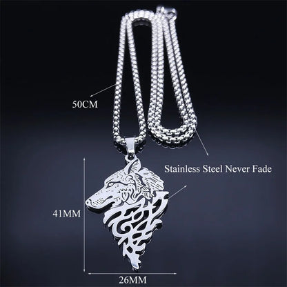 Viking Wolf Pendant Necklace – Symbol of Loyalty and Power