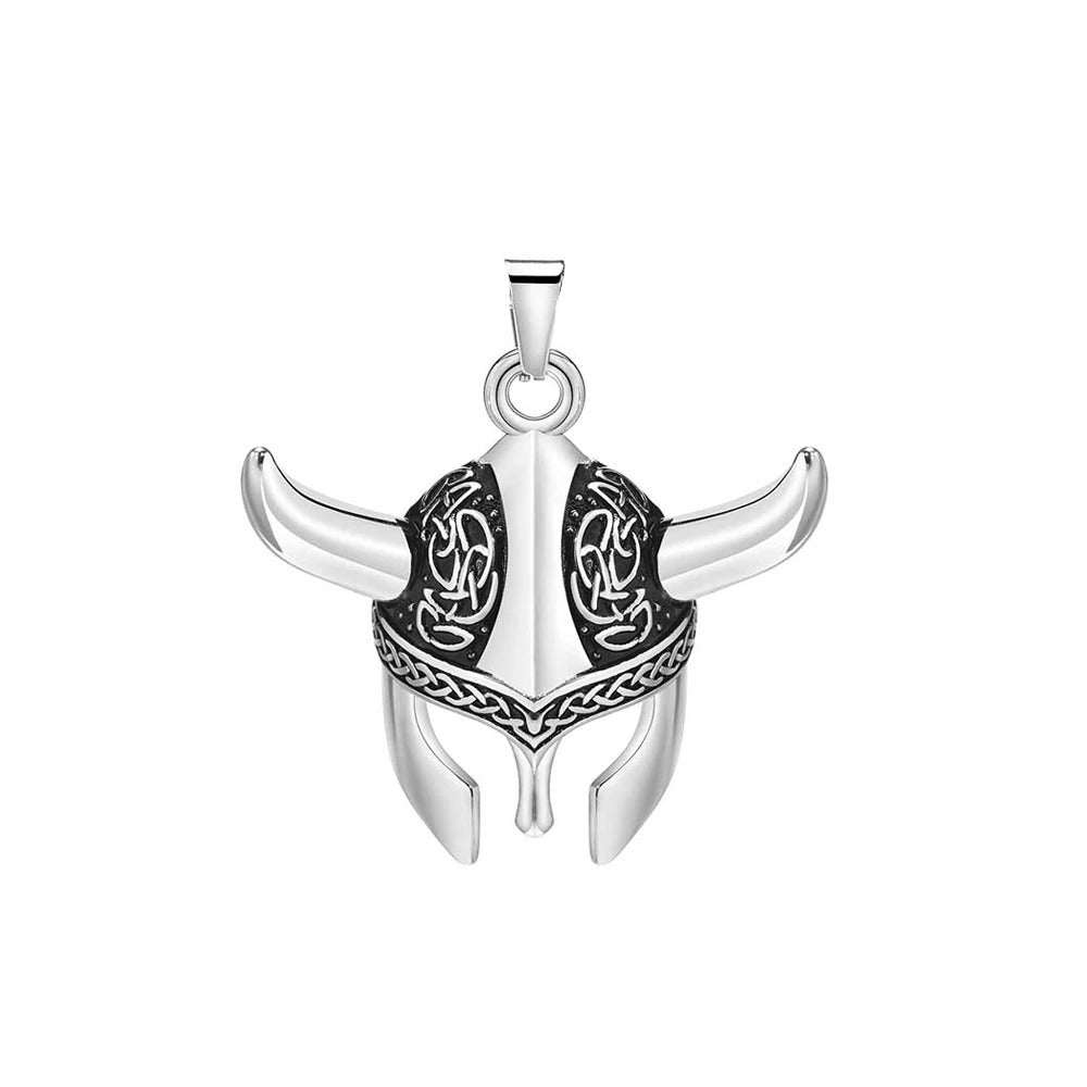 Nordic Viking Alloy Helmet Necklace