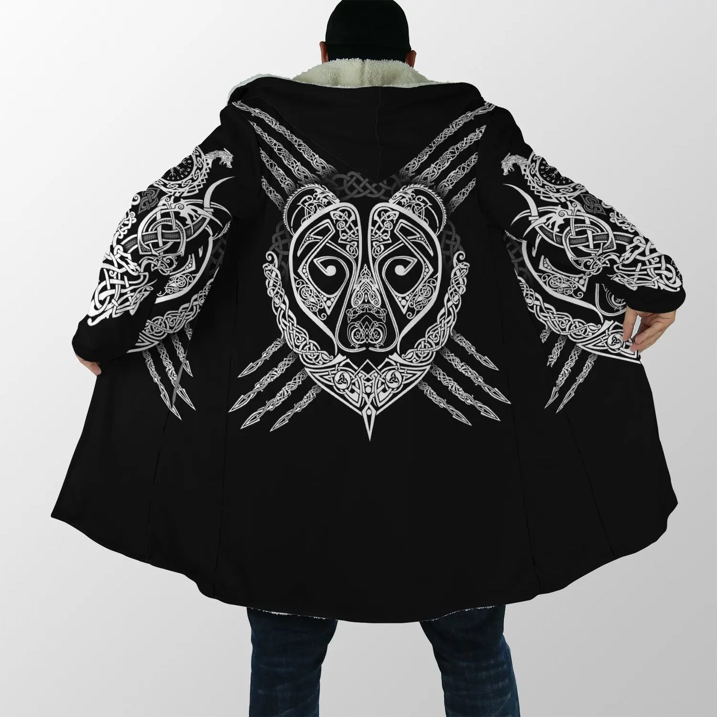 Wolf's Fury Viking Coat – The Untamed Strength of the Wolf  Winter Cloak