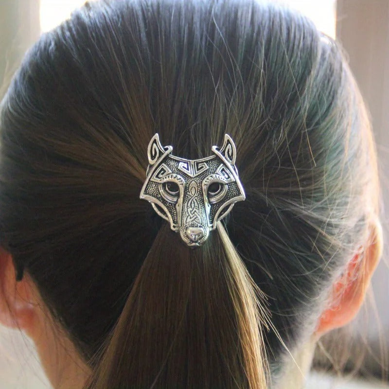 Viking Wolf Hair Clip – Fierce Elegance with Nordic Spirit