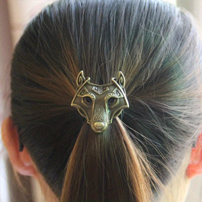 Viking Wolf Hair Clip – Fierce Elegance with Nordic Spirit