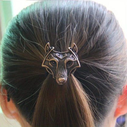 Viking Wolf Hair Clip – Fierce Elegance with Nordic Spirit