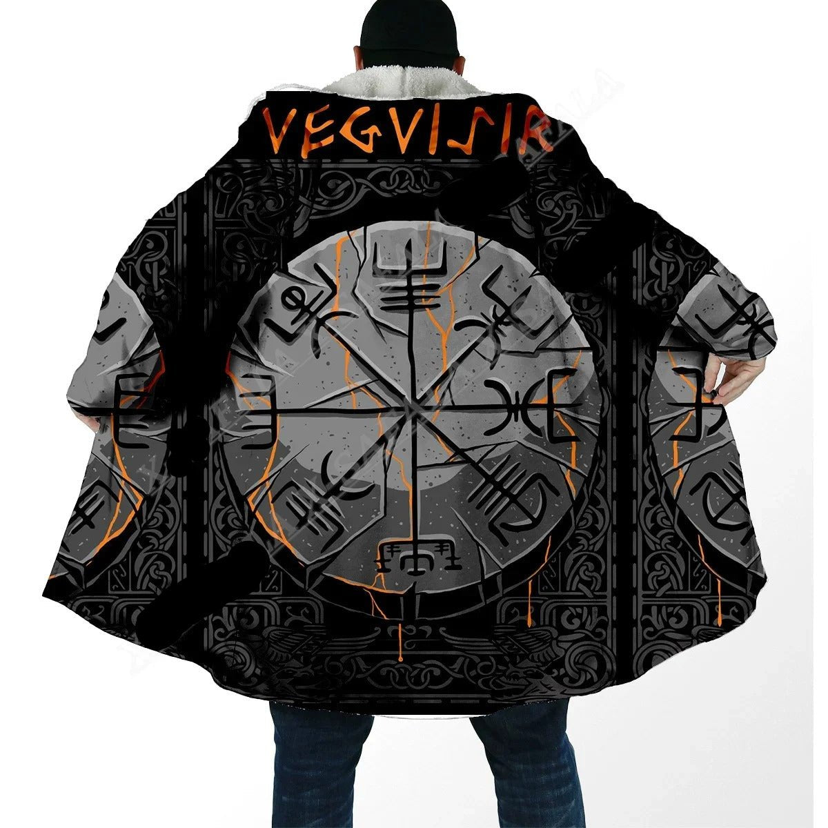 Vegvísir Guardian Cloak – Navigate the Elements with Viking Precision